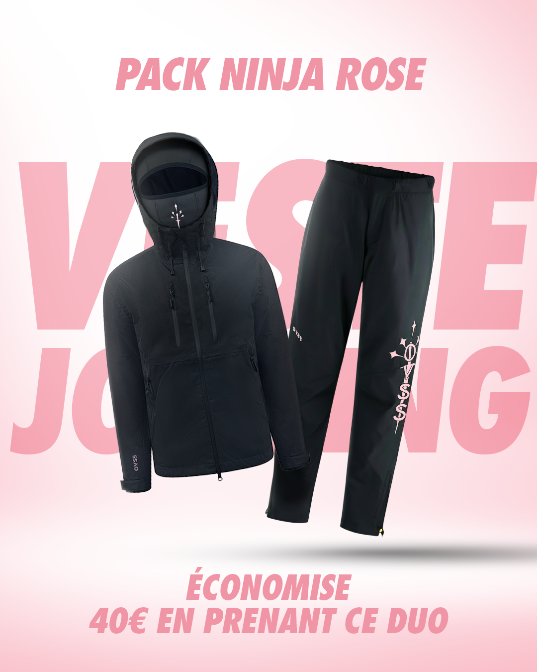 PACK ENSEMBLE NINJA ROSE