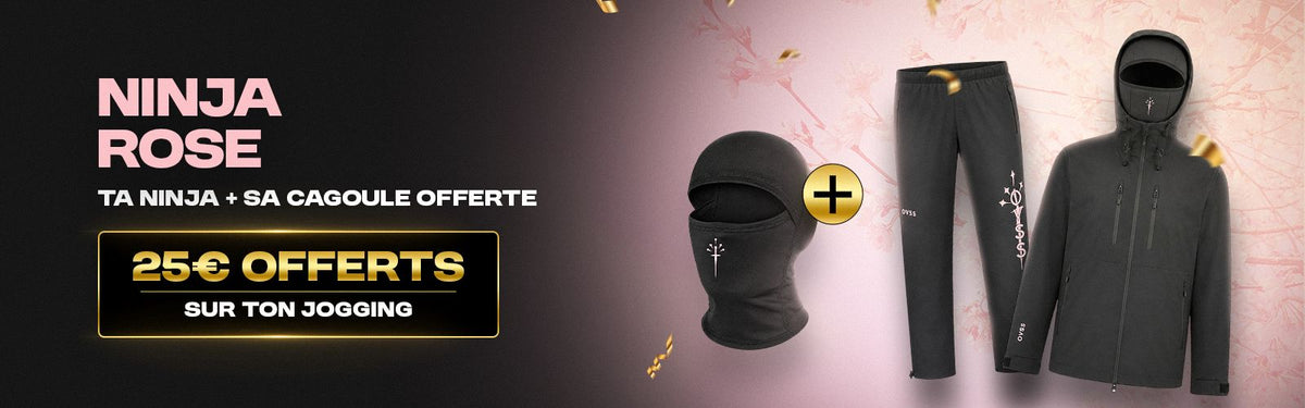 VESTE NINJA - ROSE/NOIR